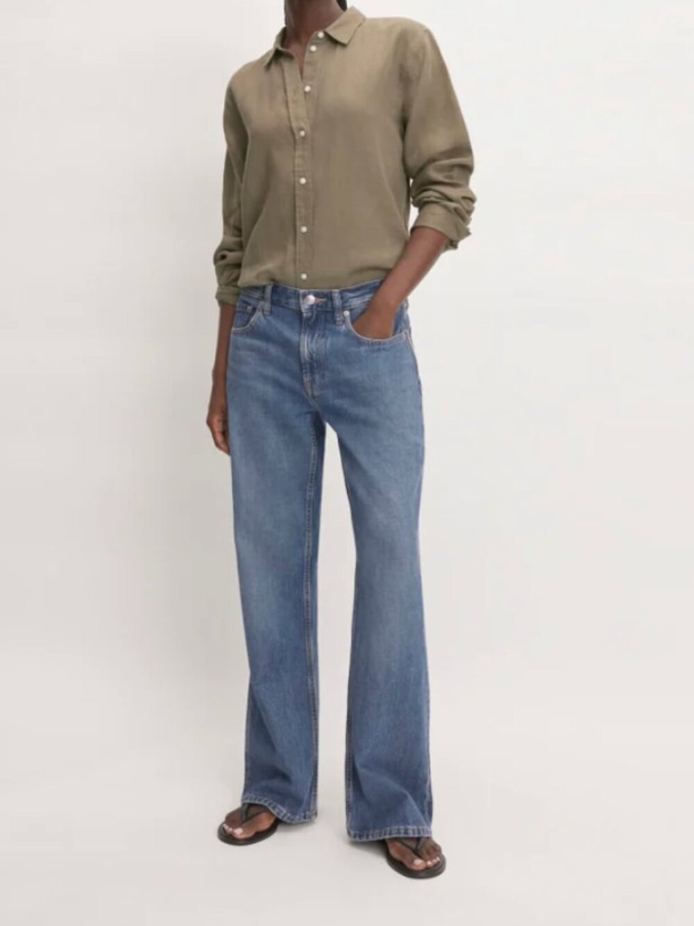 Everlane The Slouch Bootcut Jean Size 26 Medium Wash